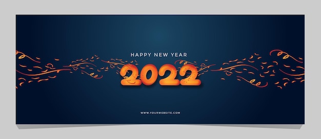 Banner 2022 número en efecto globo. feliz año nuevo 2022 fondo.