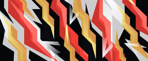Banner abstract vectorial colorido para carreras de deportes de velocidad Diseños de kits de banners de carreras de rayas abstractas gráficas para carreras, carreras de vehículos, aventuras de rally y librea