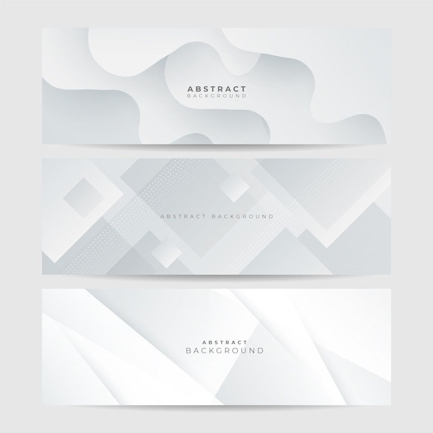 Banner abstracto blanco Diseño blanco vectorial mínimo Ilustración vectorial Plantilla de fondo de patrón de banner de diseño gráfico abstracto vectorial