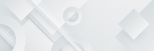 Banner abstracto blanco Diseño blanco vectorial mínimo Ilustración vectorial Plantilla de fondo de patrón de banner de diseño gráfico abstracto vectorial