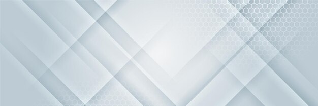 Banner abstracto blanco Moderno y elegante banner gris blanco con diseño creativo y líneas brillantes Diseño de rayas vectoriales mínimas Elemento gráfico de textura simple Plantilla de fondo de patrón abstracto vectorial