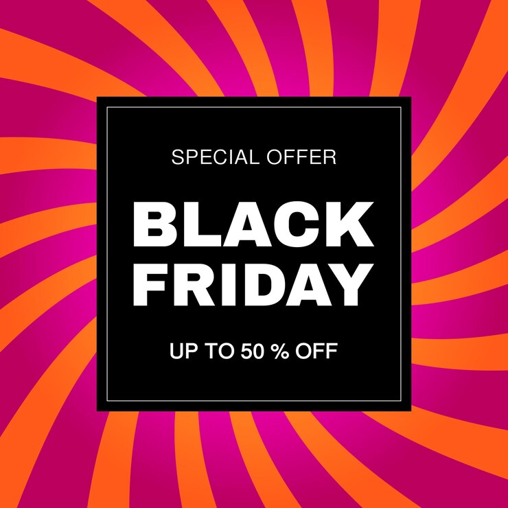 Banner abstracto de descuento de venta de viernes negro