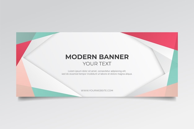 Banner abstracto con formas modernas