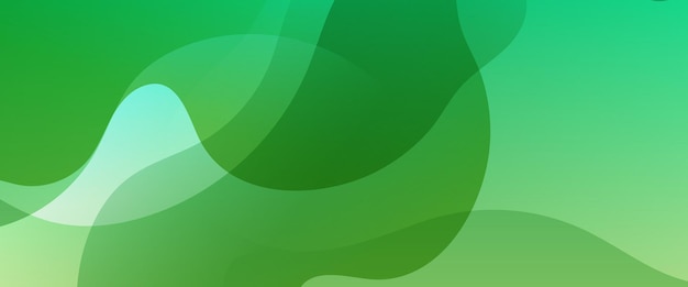 Banner abstracto de gradiente vectorial verde y blanco con elementos de formas geométricas Para presentación de fondo fondo papel tapiz banner folleto web diseño y portada