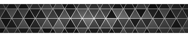 Banner abstracto de pequeños triángulos en colores negro y gris