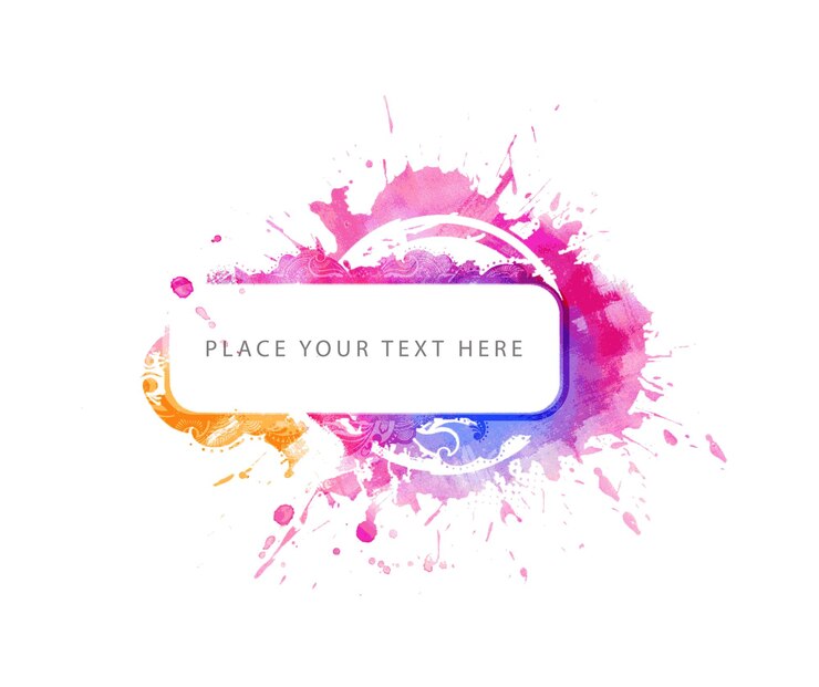 Vector banner abstracto con texto de arte de salpicaduras de tinta póster con espacio de su texto, diseño de ilustración vectorial.