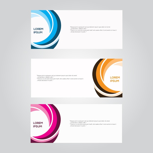 Banner abstracto vectorial con formas modernas