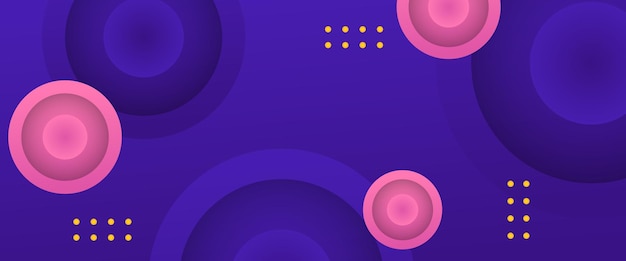 Banner abstracto vectorial rosado y azul con formas geométricas simples para diseño de portadas de libros, diseño de carteles, portadas de CDs, fondos de sitios web o publicidad