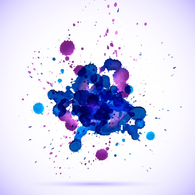 Banner de acuarela abstracta vectorial. Fondo azul, cian, magenta y rosa. Plantilla de diseño con lugar para su texto. Puede usarse para pancartas en venta, páginas web, impresión, invitaciones, tarjetas, etc.