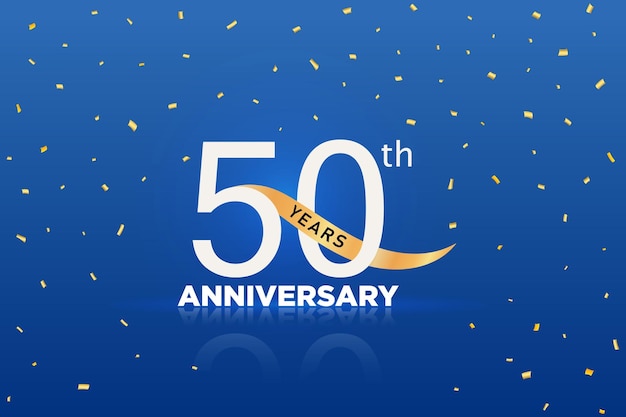 Banner de aniversario de 50 años degradado