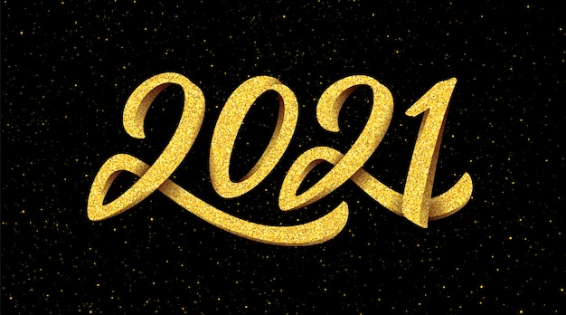 Vector banner de año nuevo 2021