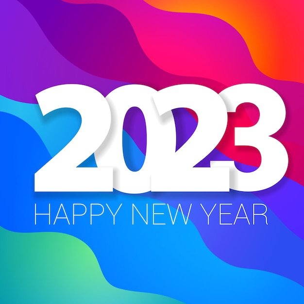Banner de año nuevo cortado en papel