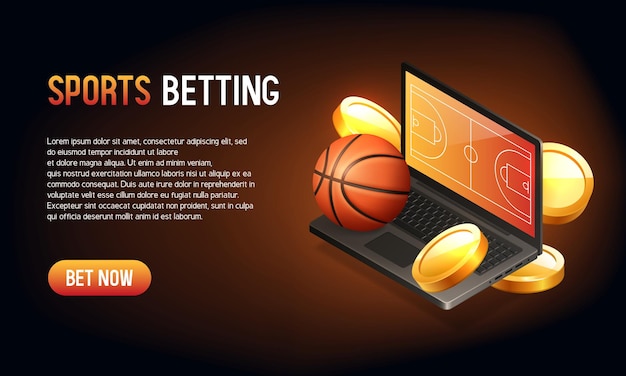 Banner de apuestas deportivas Banner para un sitio web Ilustración vectorial