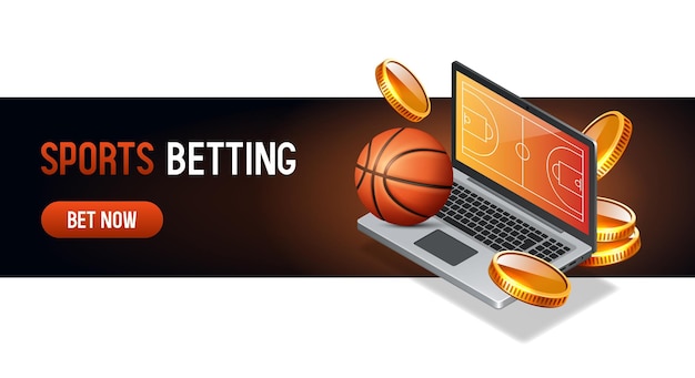 Banner de apuestas deportivas Banner para un sitio web Ilustración vectorial