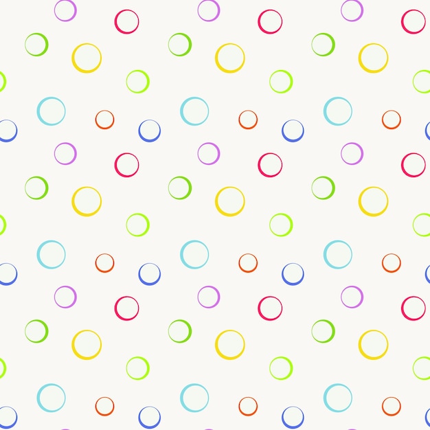 Banner de arte de línea vintage con patrón con círculos de colores sobre fondo blanco para diseño de papel tapiz Ilustración de vector de moda Conjunto de marco de círculo Diseño retro