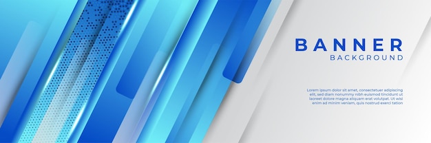 Banner azul marino oscuro degradado abstracto moderno y fondo blanco