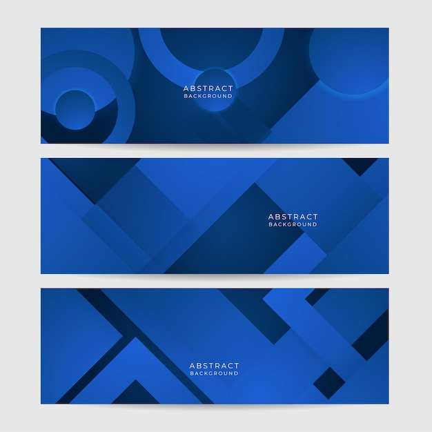 Banner azul marino oscuro degradado abstracto moderno Plantilla de fondo de banner de luz azul oscuro geométrico mínimo diseño abstracto Vector diseño gráfico abstracto plantilla de fondo