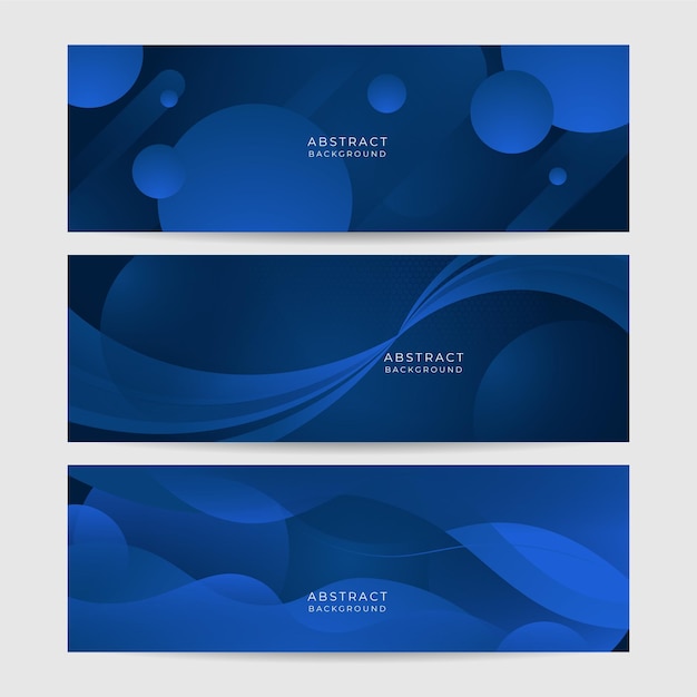Banner azul marino oscuro degradado abstracto moderno Plantilla de fondo de banner de luz azul oscuro geométrico mínimo diseño abstracto Vector diseño gráfico abstracto plantilla de fondo