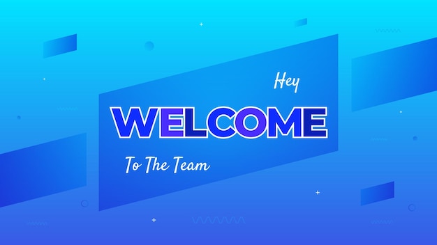 Vector banner de bienvenida y letrero con diseño de fondo colorido