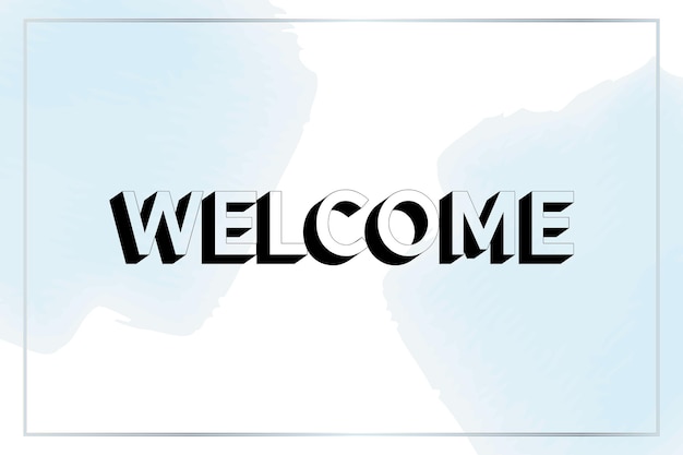 Banner de bienvenida con plantilla editable de salpicaduras de acuarela