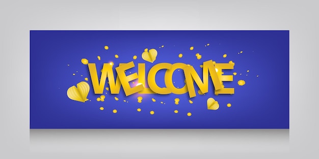 Vector banner de bienvenida