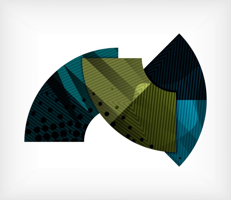 Vector banner en blanco abstracto hecho de piezas