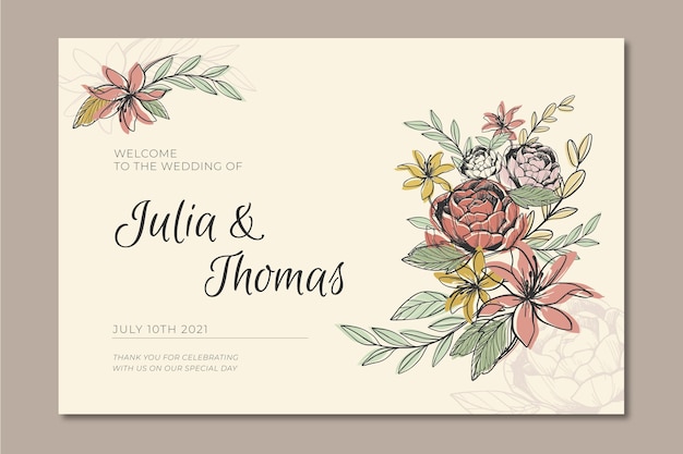 Vector banner para boda