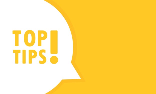 Banner de burbujas de discurso de publicación de sugerencias superiores. Puede utilizarse para negocios, marketing y publicidad. Texto de promoción de sugerencias principales. Vector EPS 10. Aislado sobre fondo blanco.