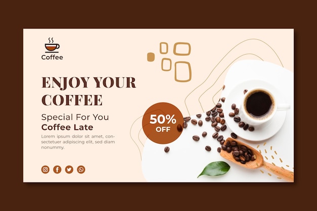 Banner de café de calidad premium