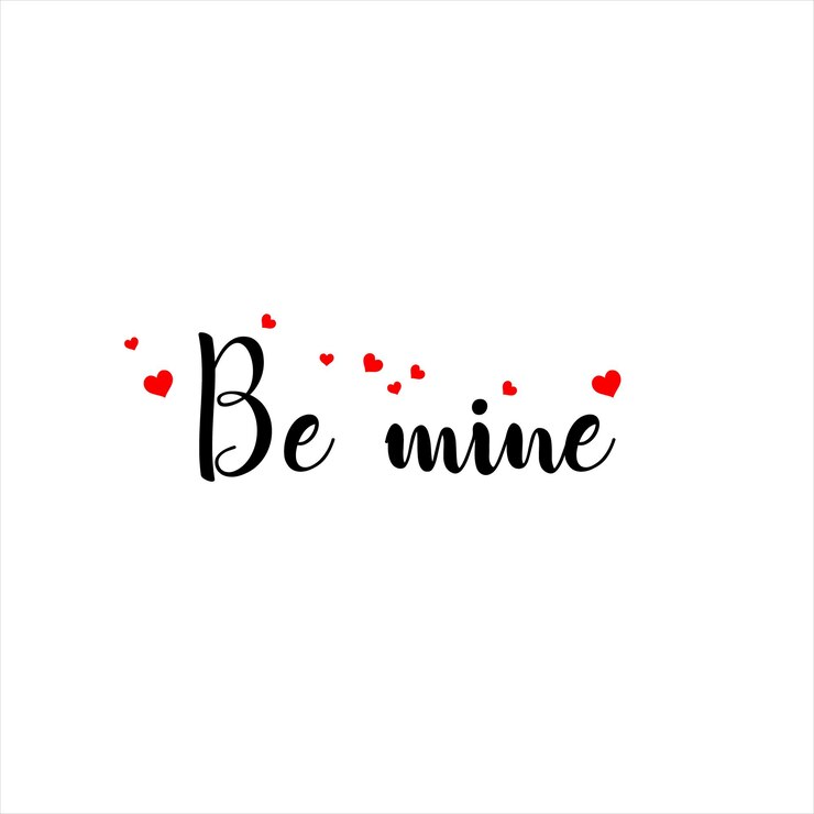 Banner de caligrafía de signo de amor con corazones rojos aislados sobre fondo transparente