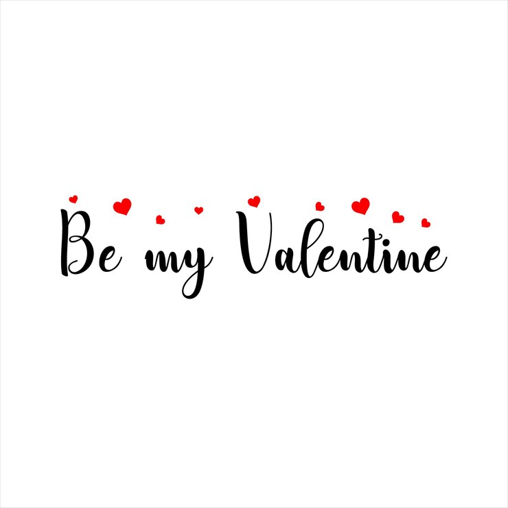 Banner de caligrafía de signo de amor con corazones rojos aislados sobre fondo transparente