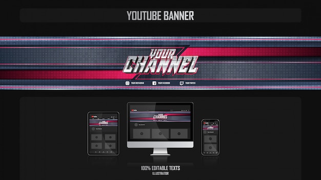 Banner para canal de redes sociales con concepto Dance