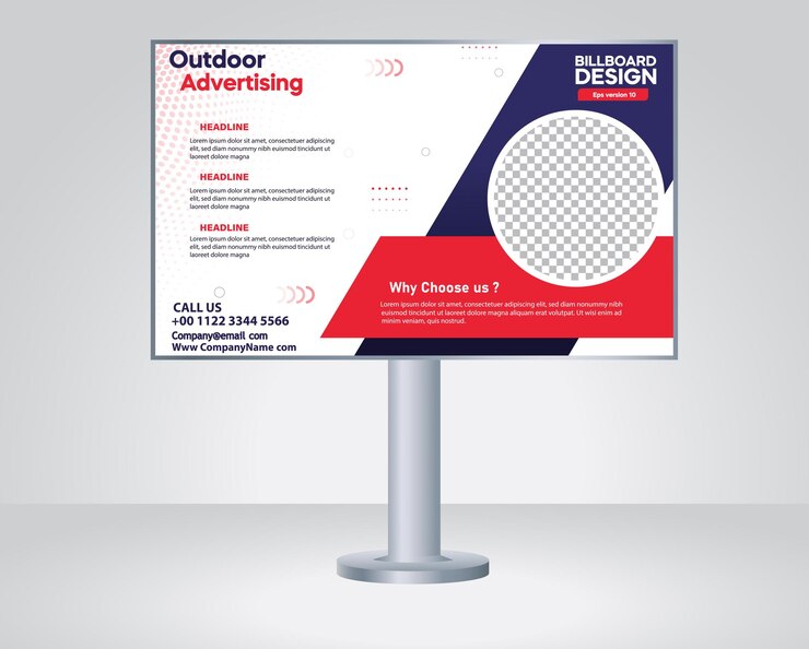 Vector banner de cartelera para publicidad exterior