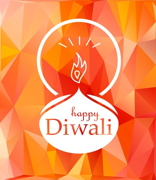 Vector banner de celebración de diwali feliz colorido con estilo brillante con vector de fuego