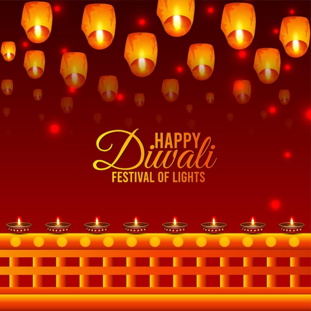 Banner de celebración del festival indio feliz diwali