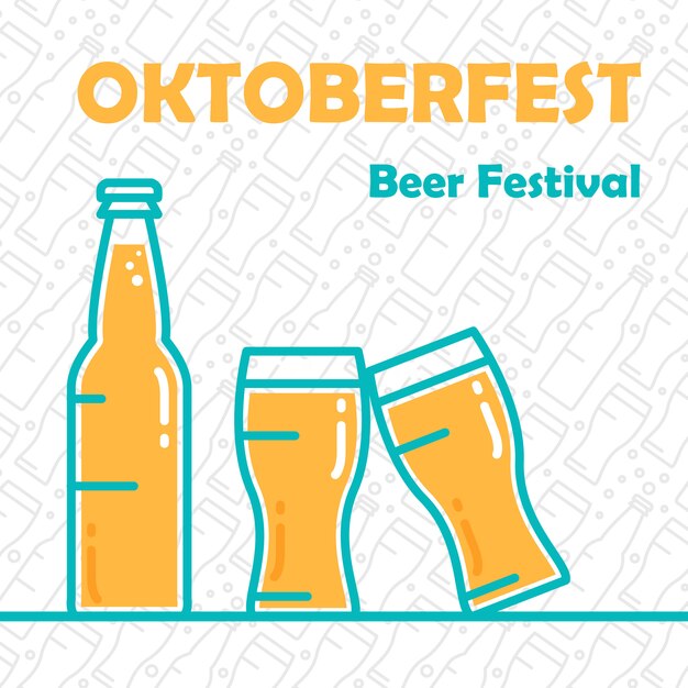 Vector banner de la cerveza oktoberfest