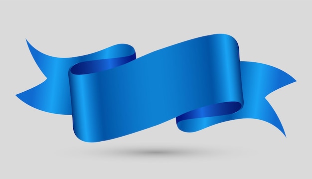 Vector banner de cinta azul realista.