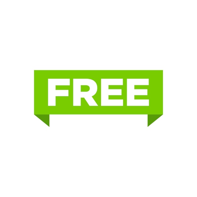 Banner de cinta de etiqueta gratis y etiqueta adhesiva insignia etiqueta publicidad ilustración vectorial