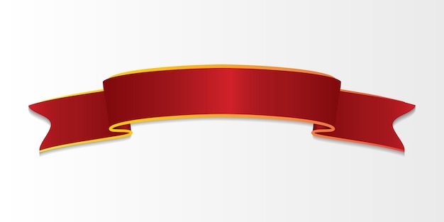 Vector banner de cinta roja moderna abstracta