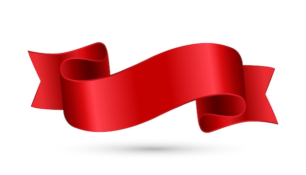 Banner de cinta roja realista.