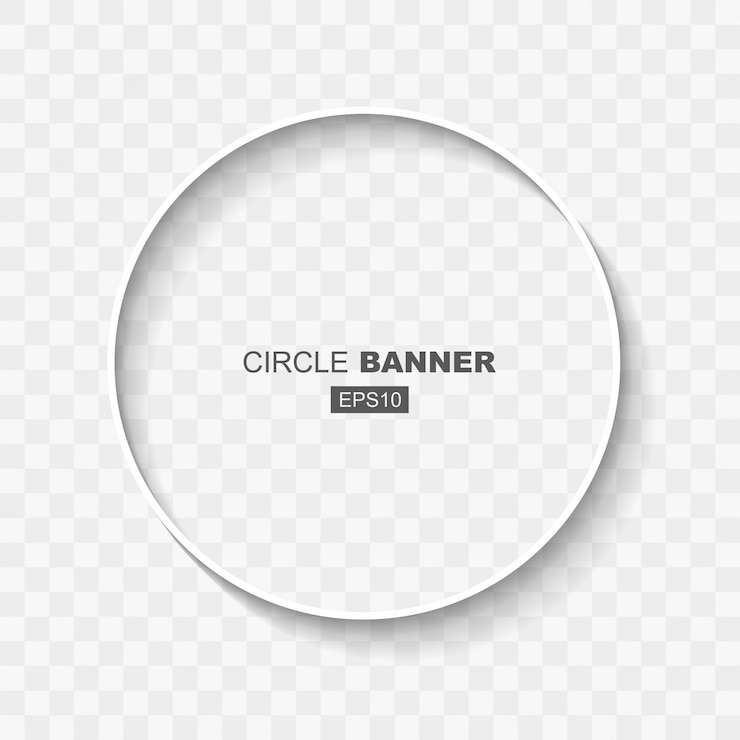 Vector banner círculo blanco