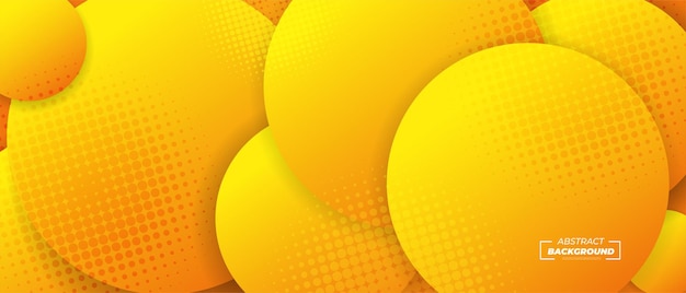 Banner de círculos abstractos 3d
