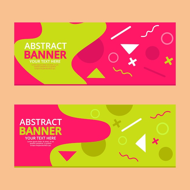 Vector banner de colores