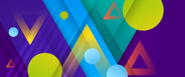 Banner colorido de gradiente abstract vectorial con formas geométricas simples para diseño de portadas de libros, diseño de carteles, portadas de CDs, fondos de sitios web o publicidad