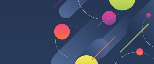 Banner colorido de gradiente abstract vectorial con formas geométricas simples para diseño de portadas de libros, diseño de carteles, portadas de CDs, fondos de sitios web o publicidad