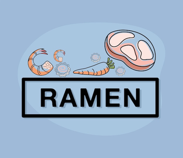 Banner de comida ramen