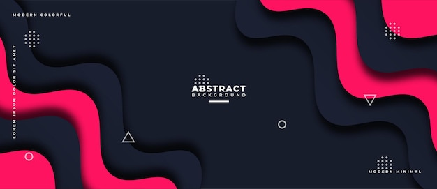 Banner de composición de formas geométricas abstractas