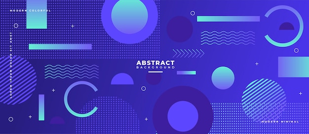 Banner de composición de formas geométricas abstractas
