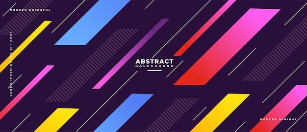 Banner de composición de formas geométricas abstractas