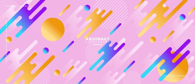 Banner de composición de formas geométricas abstractas
